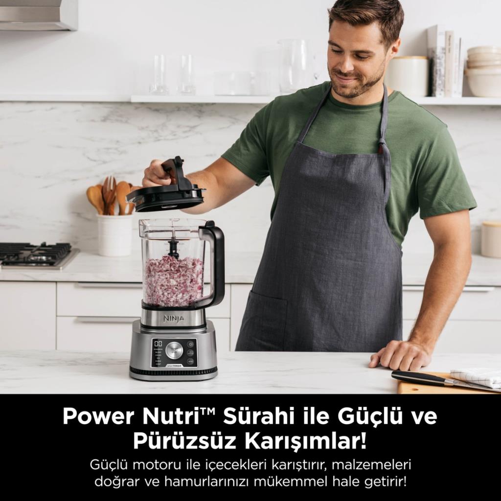 Ninja Foodi Power, 3-in-1 Akıllı Tork Ve Auto-IQ Sistemli Nutri Blender, 1200W, 6 Programlı, 2.1