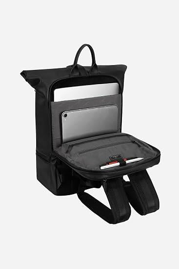 Nordbron Unisex Suni Deri Detaylı Su Geçirmez Laptop Sırt Çantası 16 İnç MacBook Uyumlu - Outlet