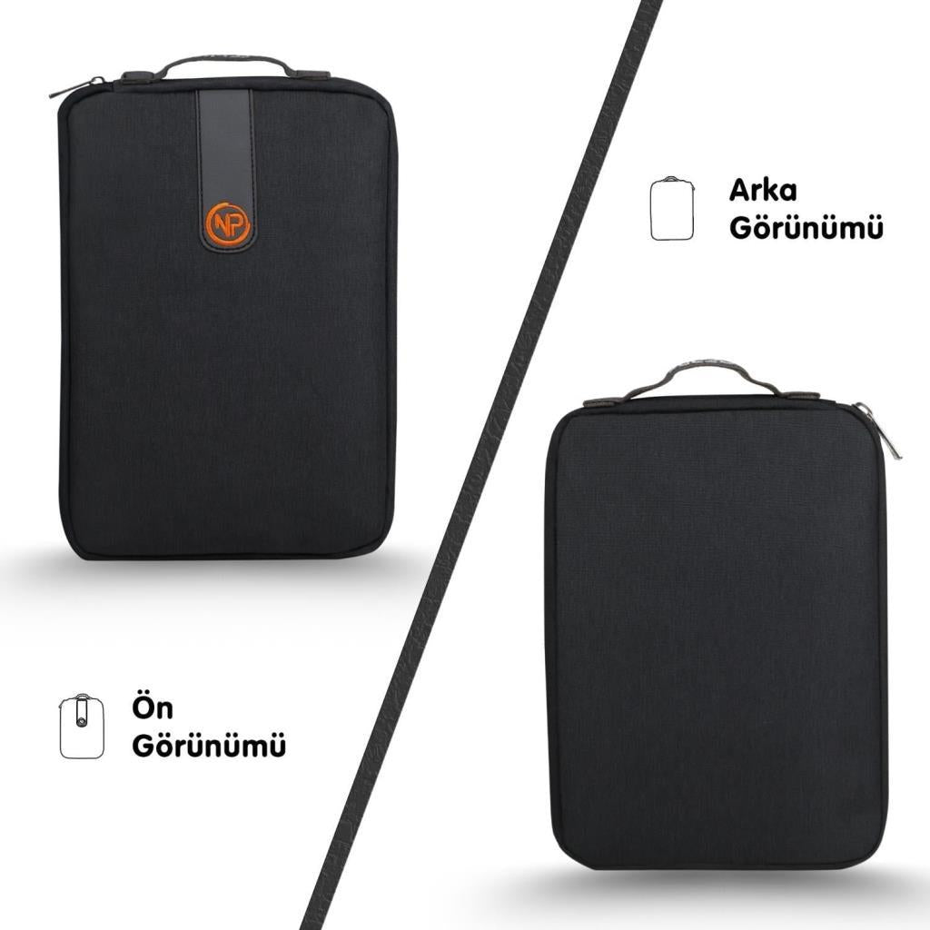 NPO Ace 13'' Macbook, Apple Ipad Uyumlu,Ultra Korumalı Notebook & Tablet Kılıfı/Çantası-Siyah - Outlet