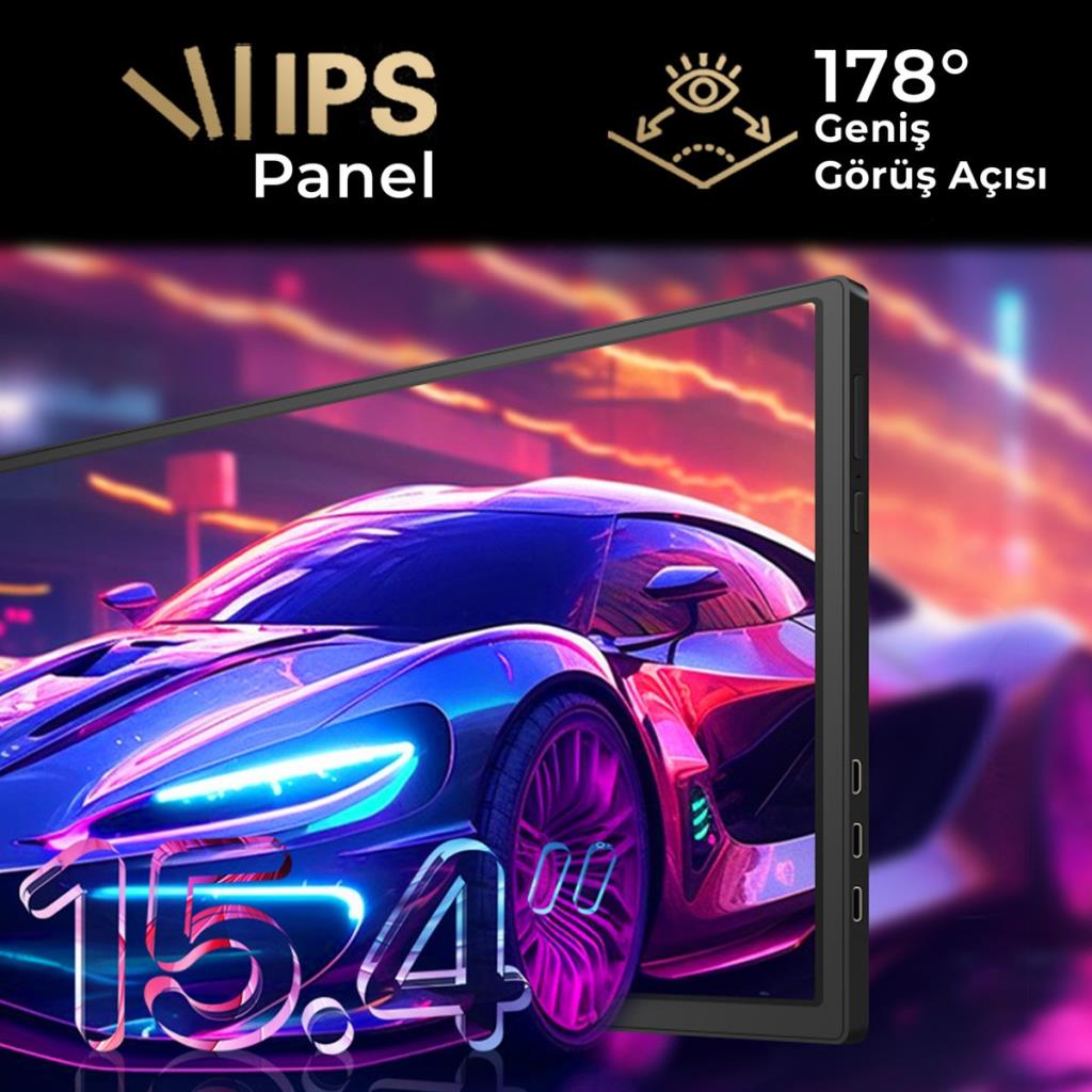 NPO NPM FHD 1080p IPS Type-C Taşınabilir Dizüstü Monitör Çoklayıcı Notebook Monitör