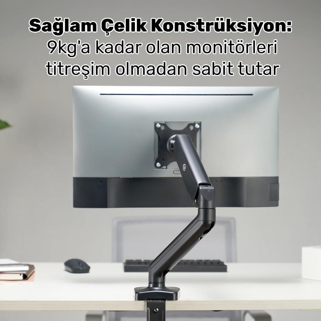 Npo STD46012B Airgrip 17-32 inç Tek Kollu Amortisörlü Monitör Standı - Outlet