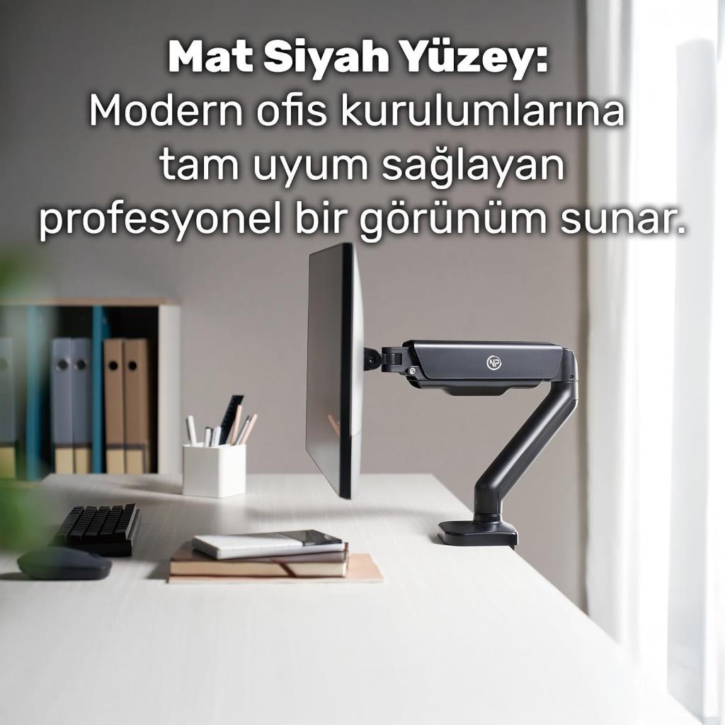 Npo STD46012B Airgrip 17-32 inç Tek Kollu Amortisörlü Monitör Standı - Outlet