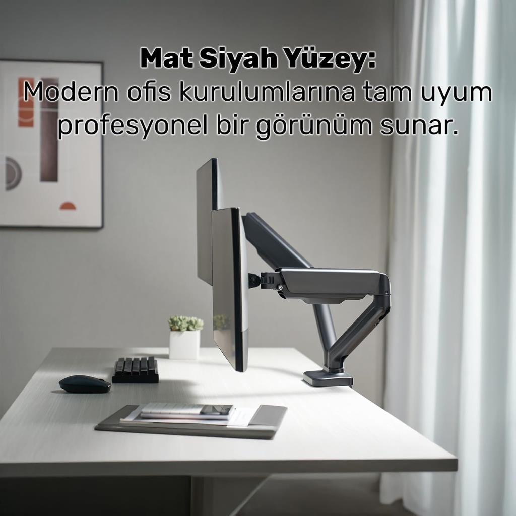 Npo STD46024E Airgrip 17-32 İki Kollu Amortisörlü Monitör Standı - Outlet