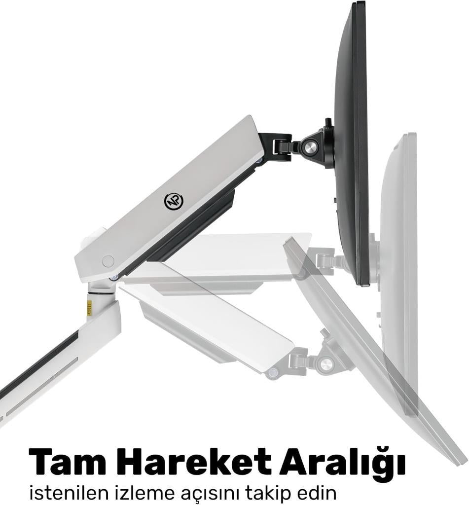 Npo STD54012HLW Elysium 27-45 inç Tek Kollu Monitör Standı - Outlet