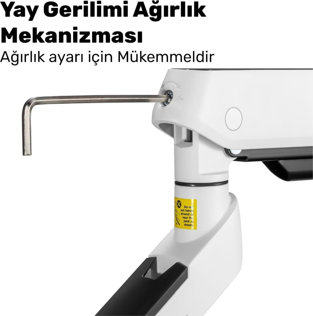 Npo STD54024HLW Elysium 27-35 inç İki Kollu Amortisörlü Monitör Standı - Outlet