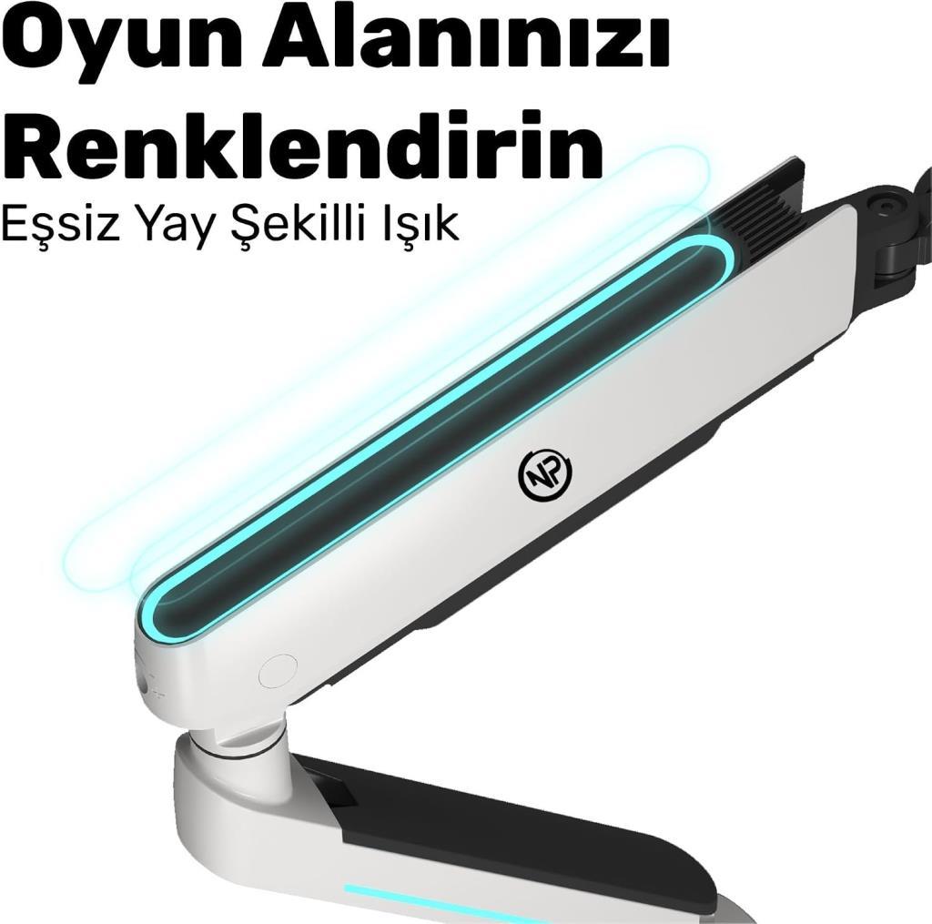 Npo STD54024HLW Elysium 27-35 inç İki Kollu Amortisörlü Monitör Standı - Outlet