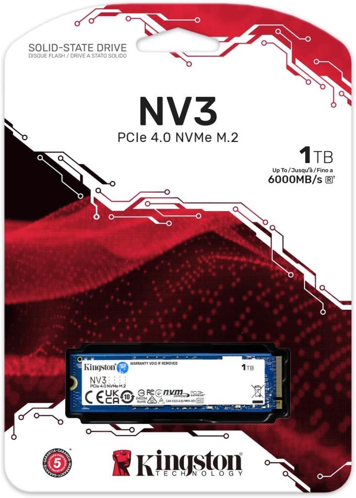 Kingston NV3 SNV3S/1000G PCI-Express 4.0 1 TB M.2 SSD