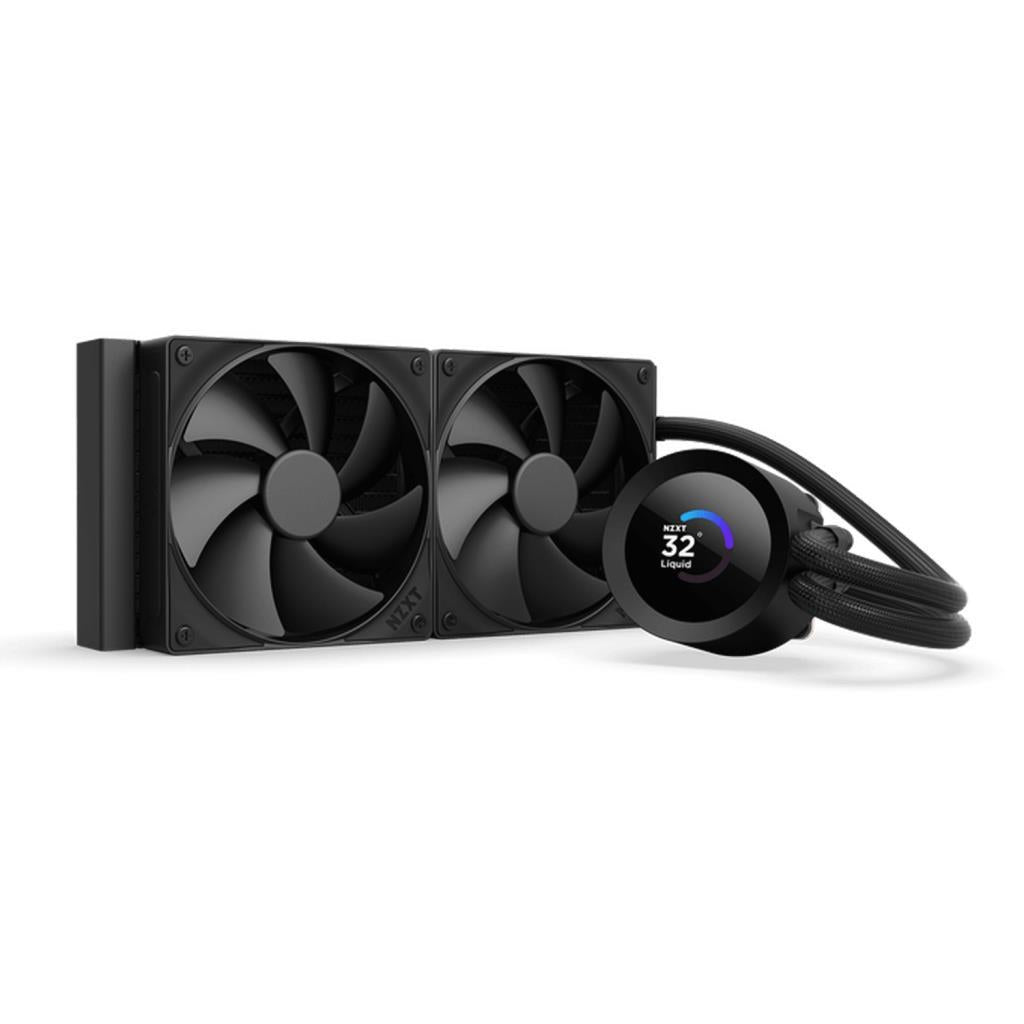NZXT 240mm Kraken Plus Intel/AMD CPU Sıvı Soğutucu, 1.54" LCD Ekranlı, Siyah-OUTLET