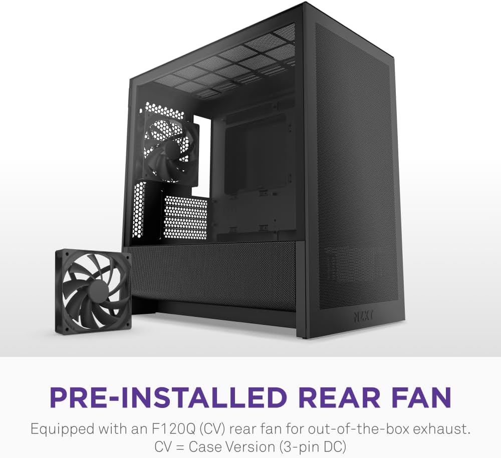 NZXT H3 Flow CC-H31FB-01 Fanlı Siyah Micro ATX Oyuncu Kasası - TESHİR