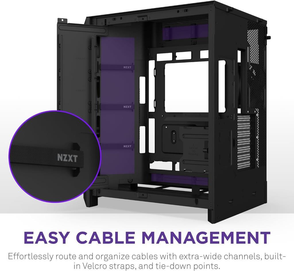 NZXT H9 Flow RGB Large CM-H92FB-R1 Fanlı Siyah E-ATX Oyuncu Kasası - Outlet