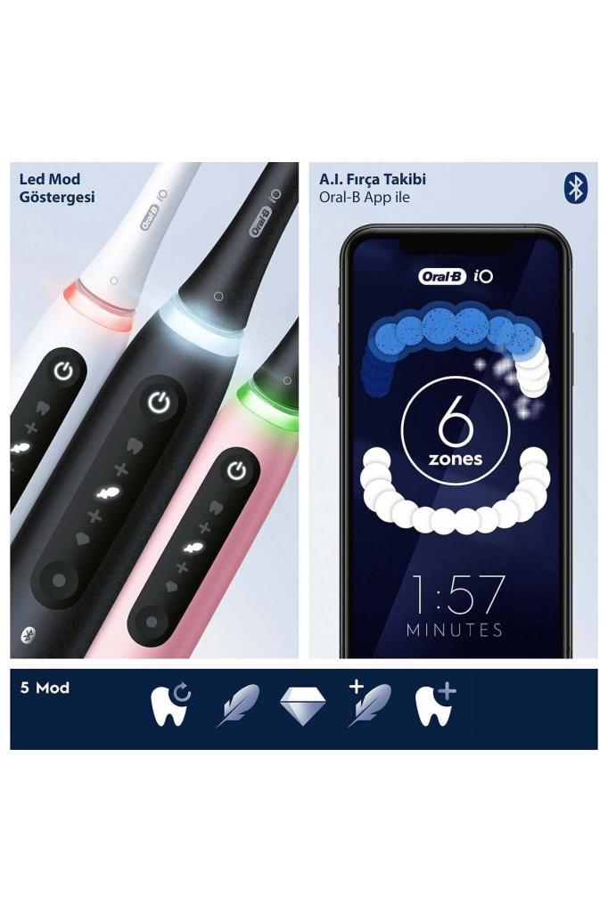 Oral-B iO 5 Siyah Şarjlı Diş Fırçası Outlet