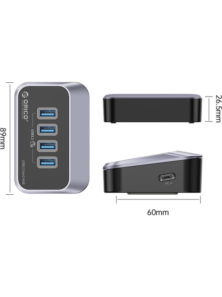 Orıco 4 Portlu Type-C Bağlantılı Usb3.2 Gen2 Çoklayıcı Hub Outlet