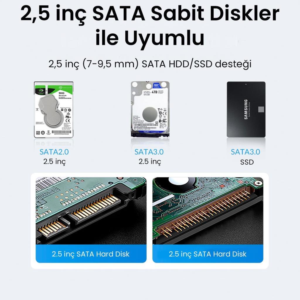 Orico 25PW1C-C3-WH Type-C 2.5" Harddisk Kutusu Beyaz - Outlet