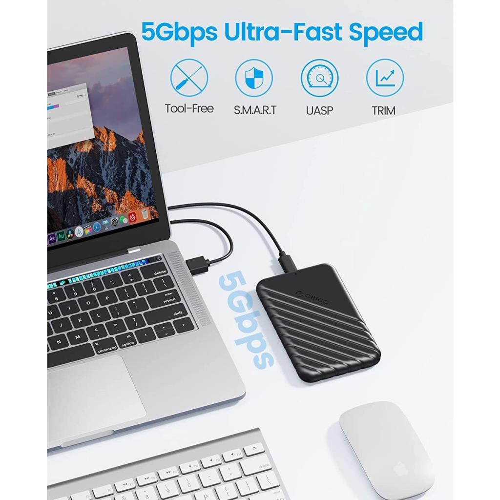 Orico USB 3.0 Micro B 2.5” inch SATA SSD Hard Disk Kutusu Siyah