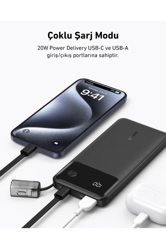 Anker A1388 10000 mAh Hızlı Şarj Powerbank Outlet