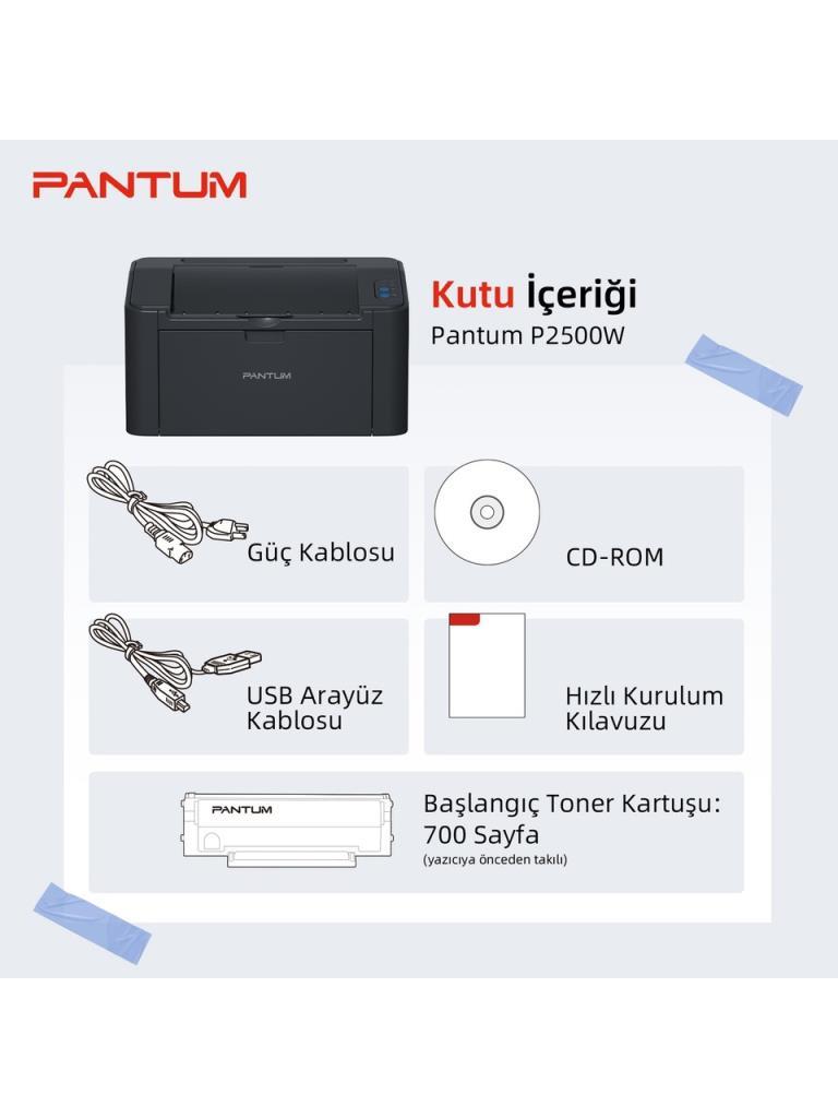 Pantum P2500W Wi-Fi Mono Lazer Yazıcı - Outlet