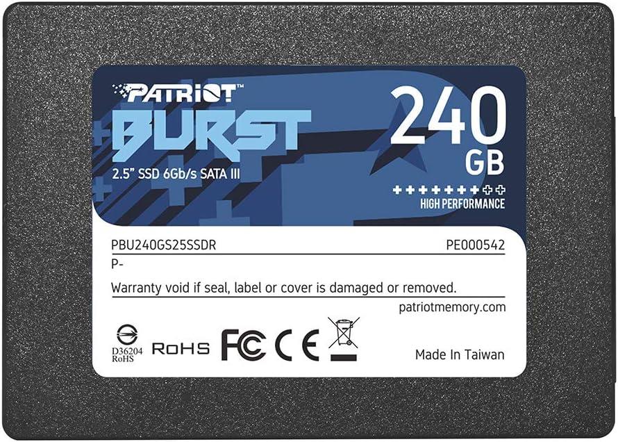 Patriot Burst Elite PBE240GS25SSDR SATA 3.0 2.5" 240 GB SSD