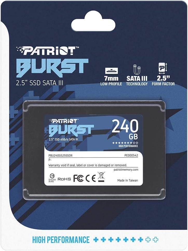 Patriot Burst Elite PBE240GS25SSDR SATA 3.0 2.5" 240 GB SSD