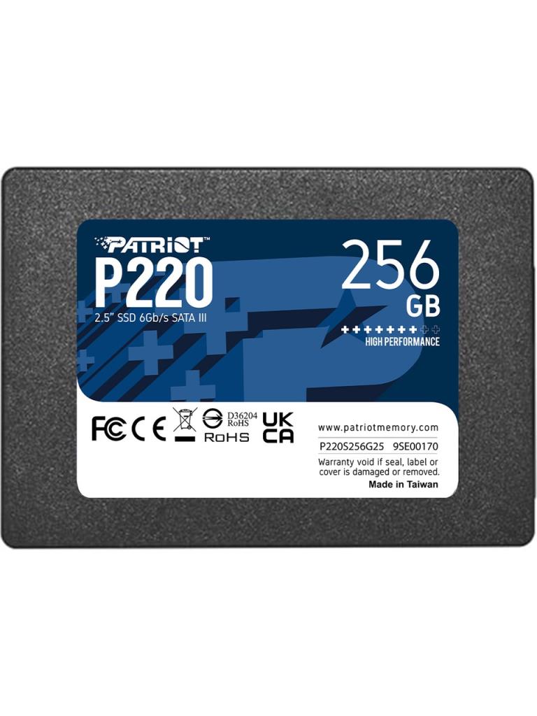 PATRIOT P220 256GB 550/490MB/s 2.5'' SATA3 SSD P220S256G25