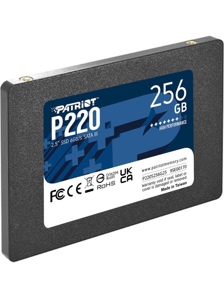 PATRIOT P220 256GB 550/490MB/s 2.5'' SATA3 SSD P220S256G25