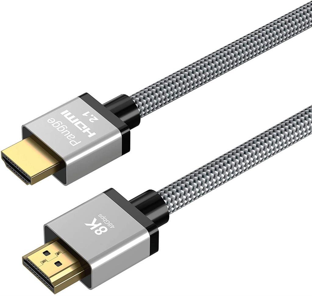 Paugge Ultra Sertifikalı Hdmi 2.1 Kablo - 8K@60Hz, 4K@120Hz, 4K@60Hz, eARC, HDCP 2.2, D-HDR, Dolby Vision, Dolby Atmos - 0,5 m