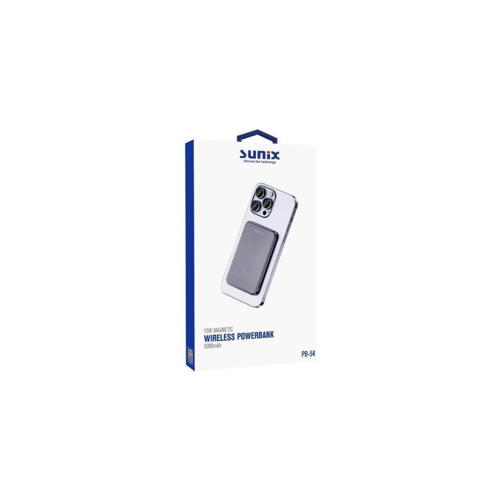 Sunix PB-54 Siyah 5000 mAh Hızlı Şarj MagSafe Powerbank