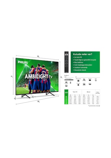 Philips 43PUS8309 4K Ultra HD 43" 109 Ekran Uydu Alıcılı Smart LED TV - OUTLET