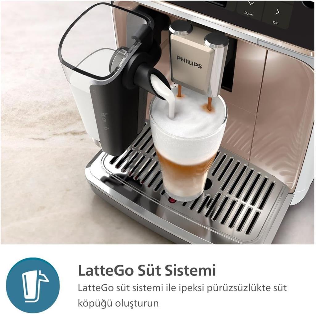 Philips 5500 Serisi LatteGo EP5543/80 Tam Otomatik Espresso Makinesi Outlet