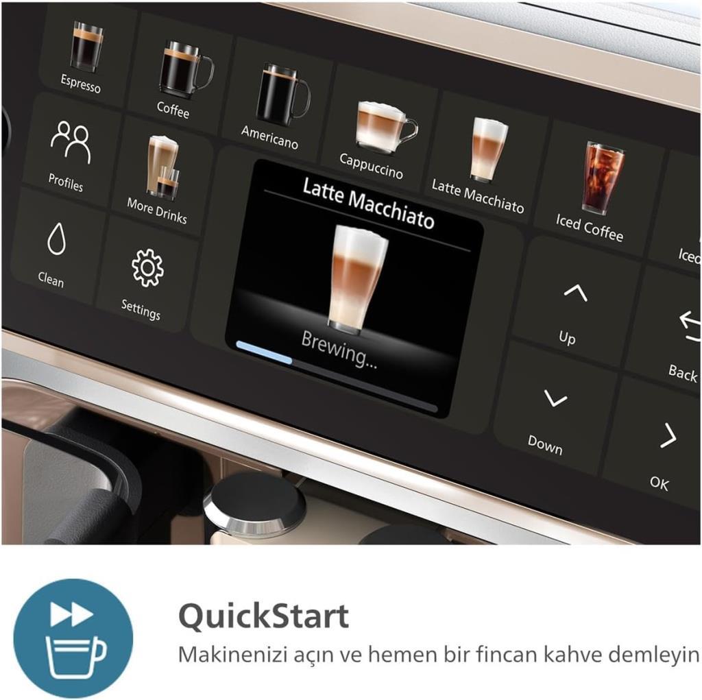 Philips 5500 Serisi LatteGo EP5543/80 Tam Otomatik Espresso Makinesi Teşhir
