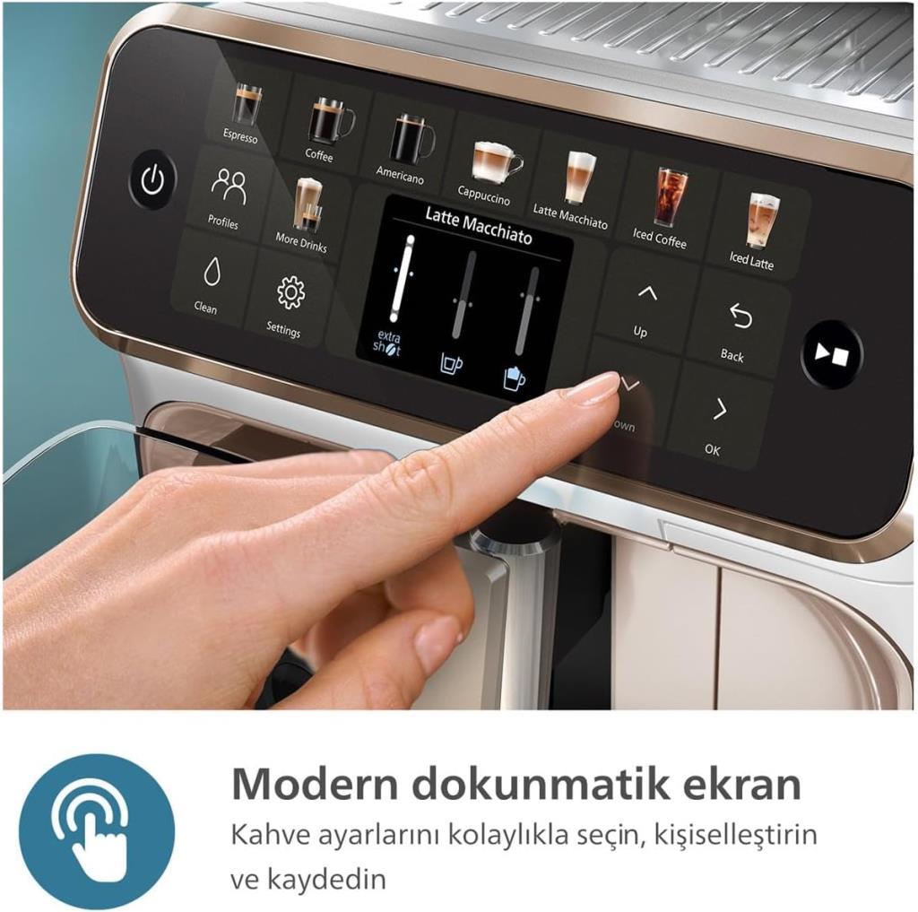 Philips 5500 Serisi LatteGo EP5543/80 Tam Otomatik Espresso Makinesi Teşhir