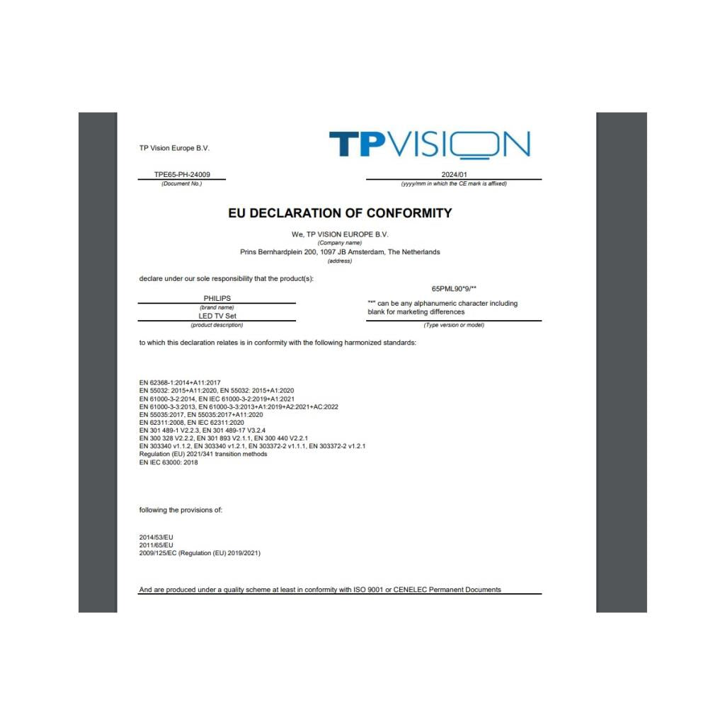 Philips The Xtra 65PML9009 4K Ultra HD 65" 165 Ekran Uydu Alıcılı Smart Ambilight MiniLED TV - OUTLET