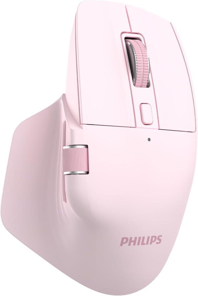 Philips SPK7858 Pembe Şarjlı Sessiz Optik Kablosuz Mouse - TEŞHİR