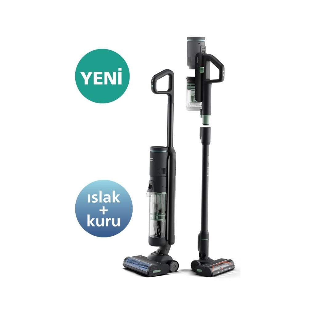 Philips 7000 Serisi AquaTrio XW7263/11 Islak Kuru Şarjlı Dikey Süpürge - OUTLET