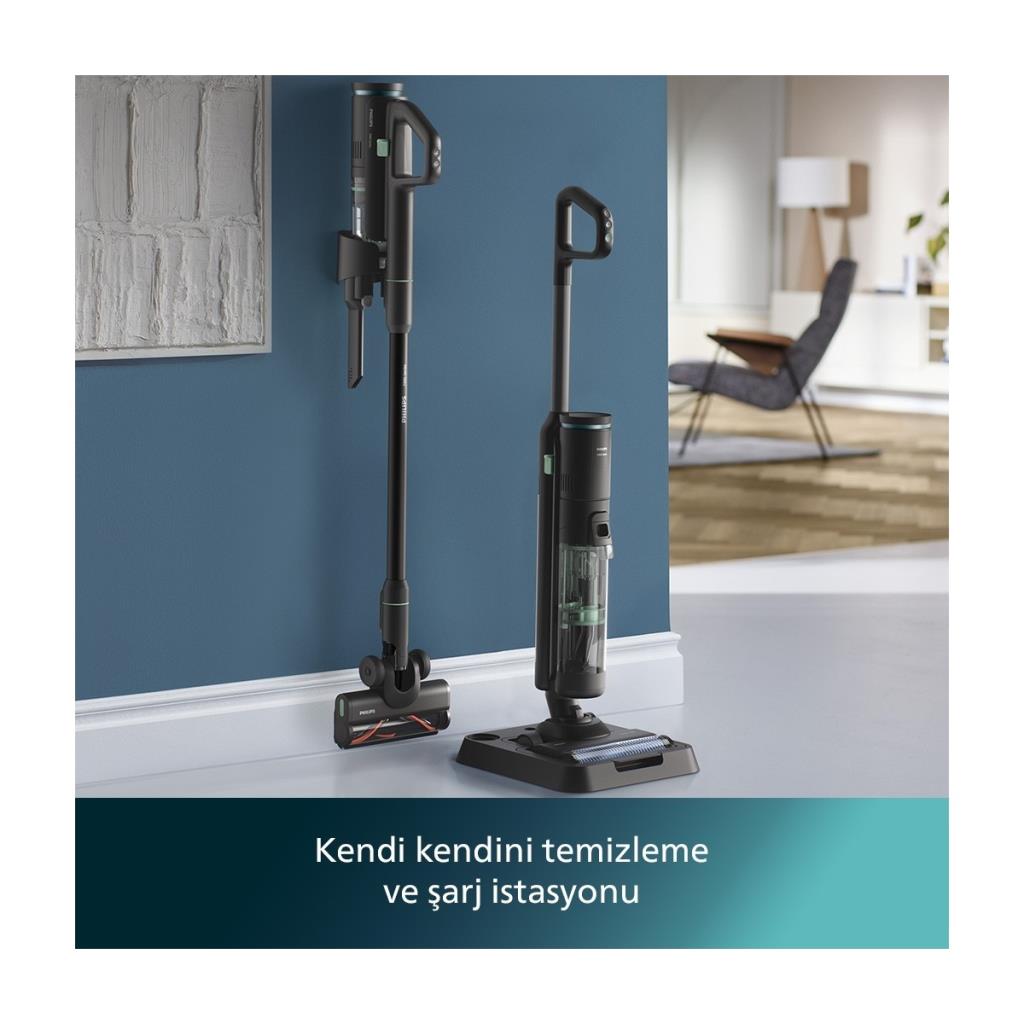 Philips 7000 Serisi AquaTrio XW7263/11 Islak Kuru Şarjlı Dikey Süpürge - OUTLET