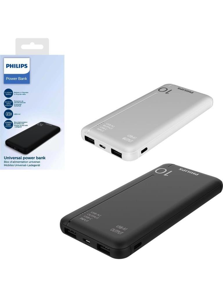 Philips DLP1810CB Siyah 10000 mAh Hızlı Şarj Powerbank Outlet