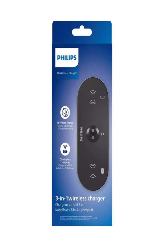 Philips DLP9230NB QI Siyah 3in1 Kablosuz Hızlı Şarj Aleti Teşhir