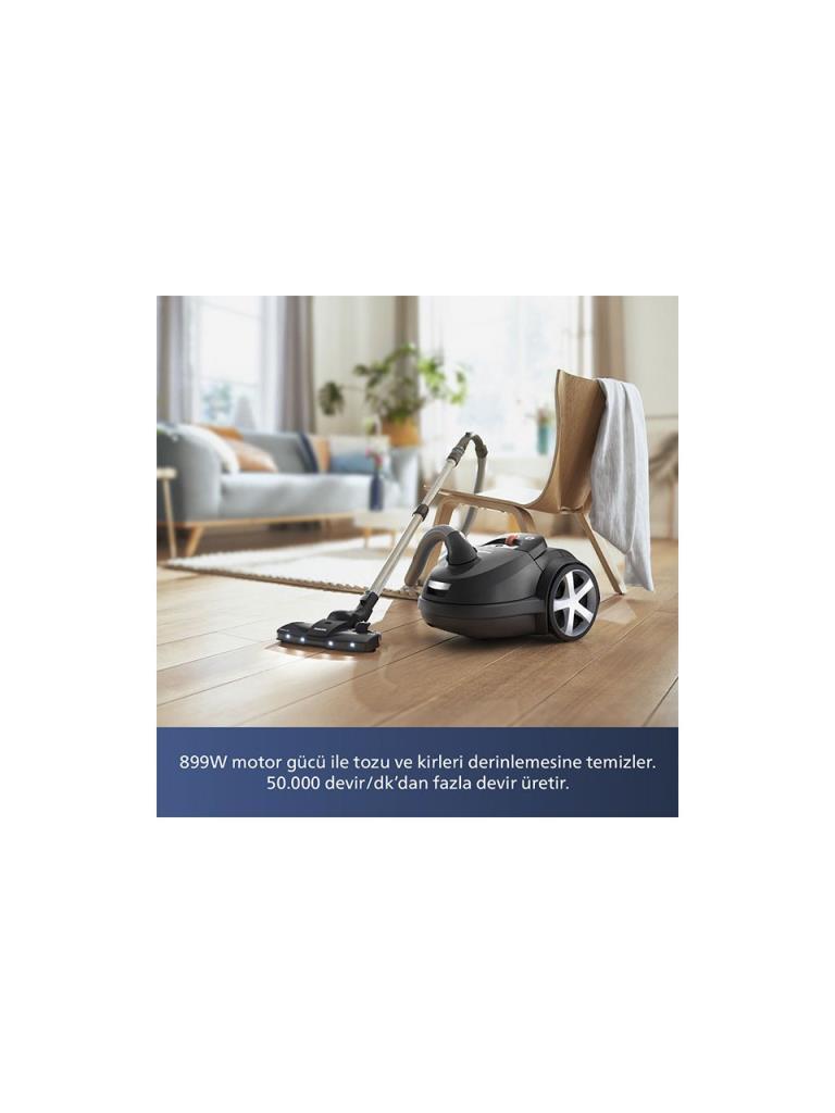 Philips Performer LED XD8122/10 899 W Toz Torbalı Elektrikli Süpürge - TEŞHİR