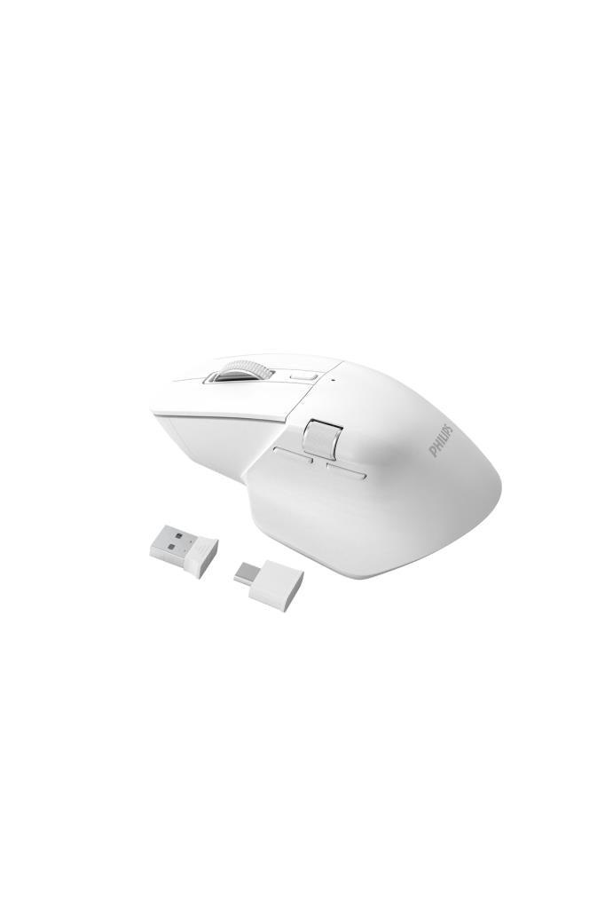 Philips SPK7858 Beyaz Şarjlı Sessiz Optik Kablosuz Mouse Teşhir
