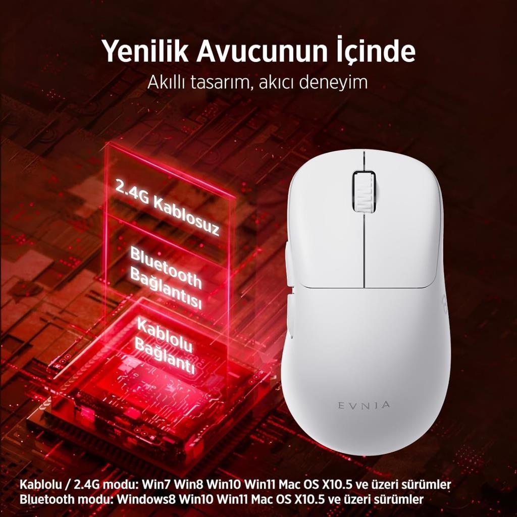 Philips Evnia SPK9418W Beyaz Şarjlı Optik Kablosuz Oyuncu Mouse