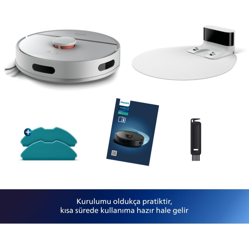 Philips HomeRun 3000 Series Aqua XU3000/02 White Smart Robot Vacuum Cleaner - DISPLAY MODEL