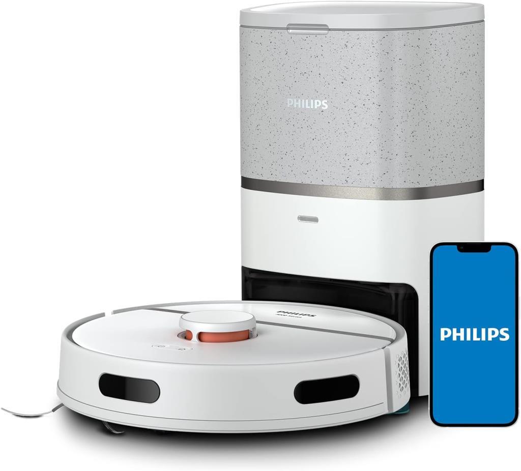 Philips HomeRun 3000 Serisi Aqua XU3110/02 Çöp İstasyonlu Beyaz Akıllı Robot Süpürge Teşhir