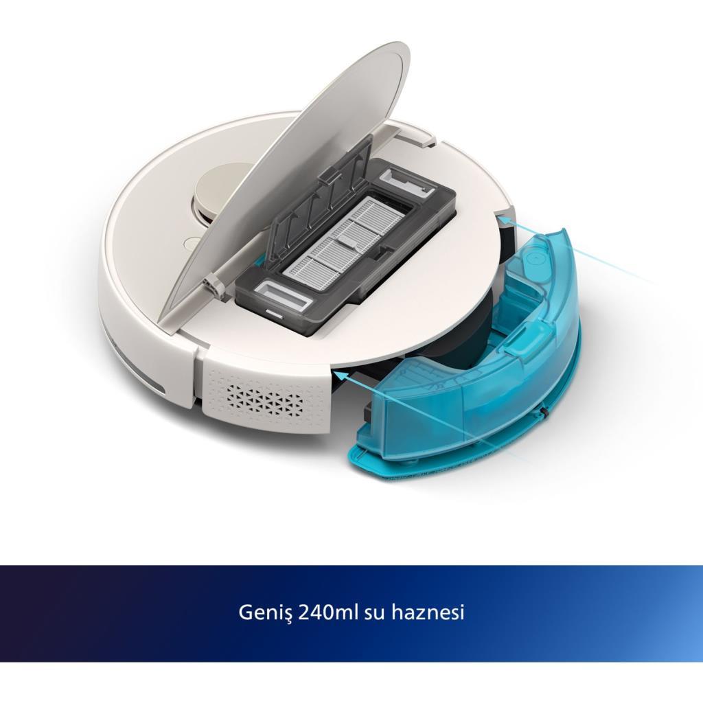 Philips HomeRun 7000 Serisi Aqua XU7000/02 Beyaz Gold Akıllı Robot Süpürge - TEŞHİR