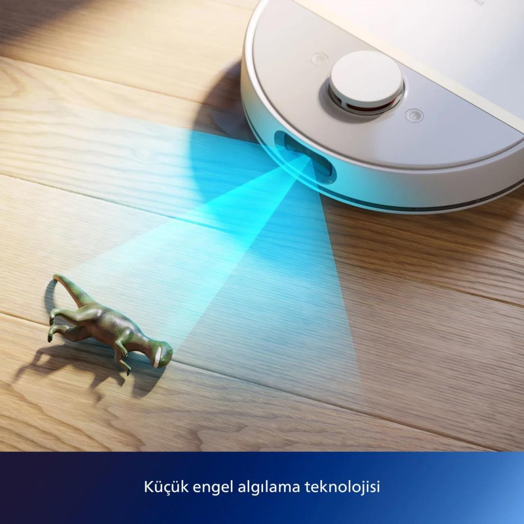 Philips HomeRun 7000 Serisi Aqua XU7100/02 Çöp İstasyonlu Beyaz Gold Akıllı Robot Süpürge - TEŞHİR