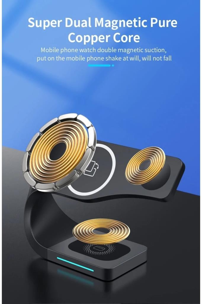 Piili Magnetic Wirelles Çok Fonksiyonlu Stand Siyah - TEŞHİR