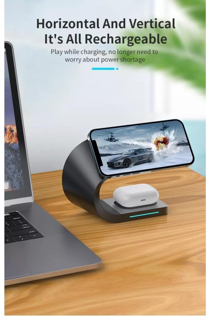 Piili Magnetic Wirelles Çok Fonksiyonlu Stand Siyah - TEŞHİR