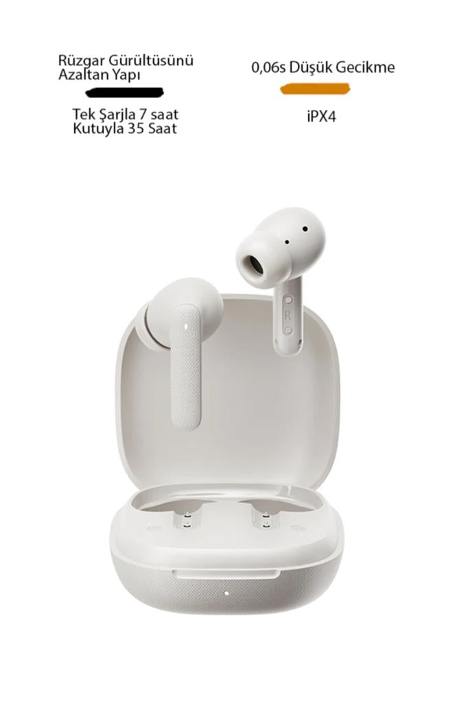 QCY Buds TWS Beyaz Kulak İçi Bluetooth Kulaklık - TEŞHİR
