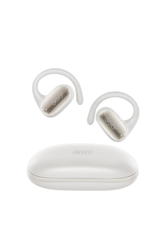 QCY Crossky GTR2 T30 Kablosuz Bluetooth Spor Kulaklığı Beyaz, 4 Mikrofon ENC, Bluetooth 5.4, IPX5