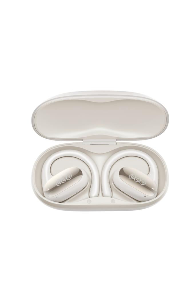 QCY Crossky GTR2 T30 Kablosuz Bluetooth Spor Kulaklığı Beyaz, 4 Mikrofon ENC, Bluetooth 5.4, IPX5