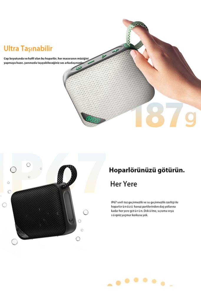 QCY SP2 Kırmızı RGB Bluetooth Hoparlör - OUTLET