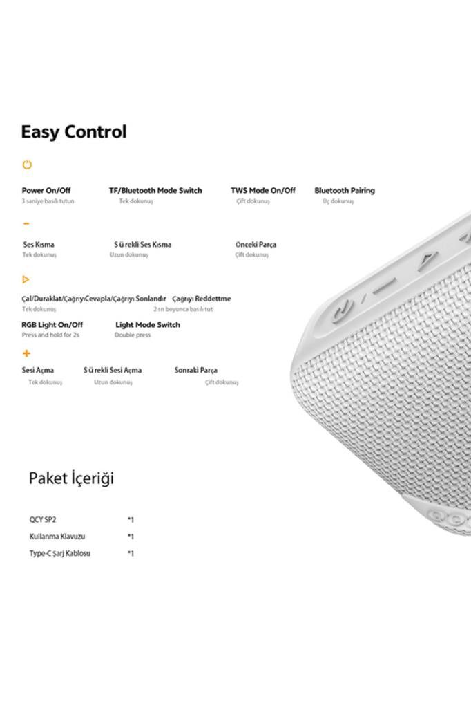 QCY SP2 Kırmızı RGB Bluetooth Hoparlör - OUTLET